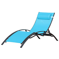 chaise longue design turquoise